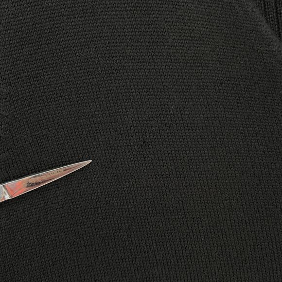 EILEEN FISHER Merino Jersey V-neck Layering Dress Womens Medium Black NWT Flawed - Picture 8 of 14